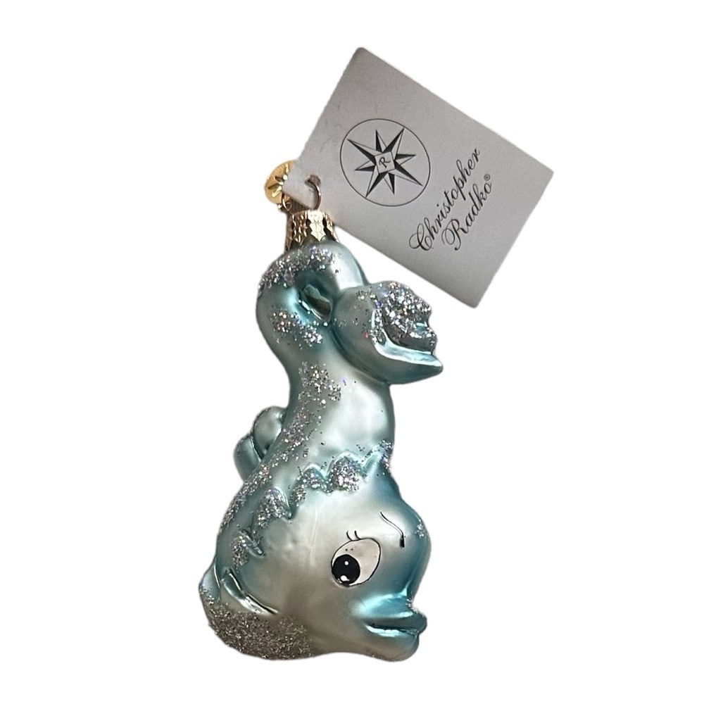 Christopher Radko Retired Blue Metallic Neptune’s Nephew Ornament